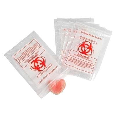 Keystone Biohazard Transfer Zipper Bag, Clear, 5" x 8", with Document Pouch, 1000/Box, 9557540 thumbnail 2