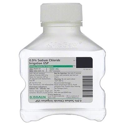 B. Braun 0.9% Sodium Chloride Irrigation USP, 500 mL PIC Pour Bottle, Sterile, DEHP-Free, R5201-01 thumbnail 8