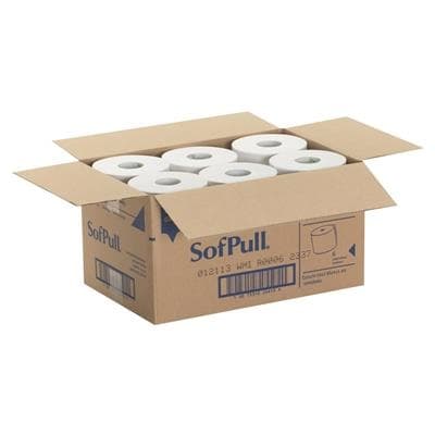 Georgia Pacific Pacific Blue Ultra Hardwound Roll Paper Towel, 1-Ply, White, 9 in x 400 ft, 6 Rolls/Case, 26610 thumbnail 4