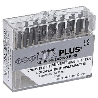 TMS Link Plus Minim Silver Titanium Alloy Single-Shear Parapulpal Pin Complete Kit, 0.021"/0.525 mm, 20 Pins with Kodex K92 Drill and Universal Hand Driver, L-821 thumbnail 12