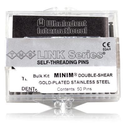 TMS Link Series Minim Silver Self-Threading Retention Pins, Gold-Plated Stainless Steel, Double Shear, 0.021"/0.525 mm, Bulk Kit, 50/Pk, L-532 thumbnail 12