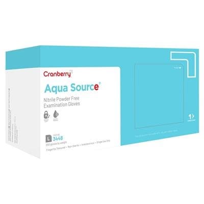 Cranberry Aqua Source Nitrile Powder-Free Exam Gloves, X-Large, Aqua, 200/Box, CR3449 thumbnail 12