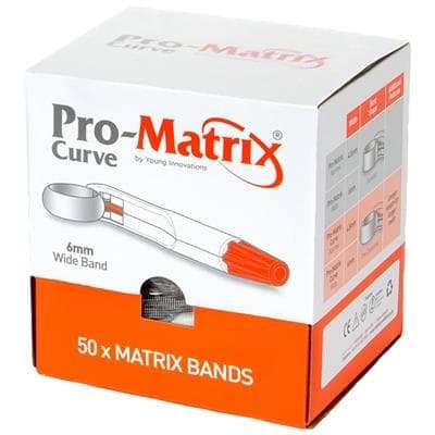 Pro-Matrix Curved Contoured Matrix Bands, Narrow, 4.5 mm, Yellow, 50/Pk, 19001 thumbnail 16