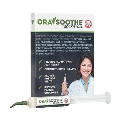 Septodont OraSoothe Sockit Oral Hydrogel Wound Dressing, 10 g Syringe, 5/Pk, 01S0600 thumbnail 4