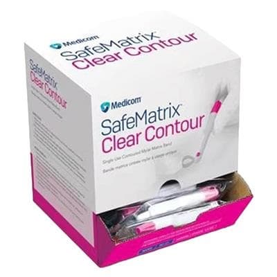 SafeMatrix Clear Contour Single-Use Matrix Bands, Narrow, Pink, 4.5mm, 50/Box, 30065 thumbnail 6