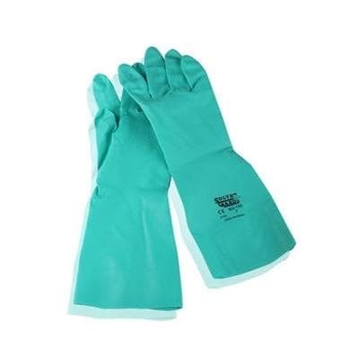 Health Sonics Decontamination Utility Gloves, Large, Green Nitrile, Flock Lined, Autoclavable, 12" Length, SG133L - Decontamination Utility Gloves Large Pair SG133L - Image 1