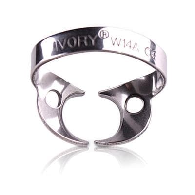 Ivory Rubber Dam Clamp W56, Wingless, Stainless Steel, Large Molar, 50057568 thumbnail 5