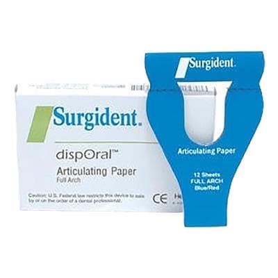 Surgident dispOral Articulating Paper, Curved, Red/Blue, 72 Microns, 12 Books/Box, 50099121 thumbnail 12