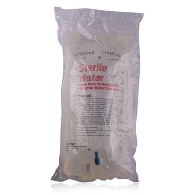 B. Braun Sterile Water for Injection USP, 1000 mL Excel Plastic Bag, PVC-Free & DEHP-Free, L8500 thumbnail 7