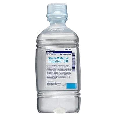 Sterile Water for Irrigation, USP, 1000 mL Plastic Pour Bottle, 2F7114 thumbnail 4