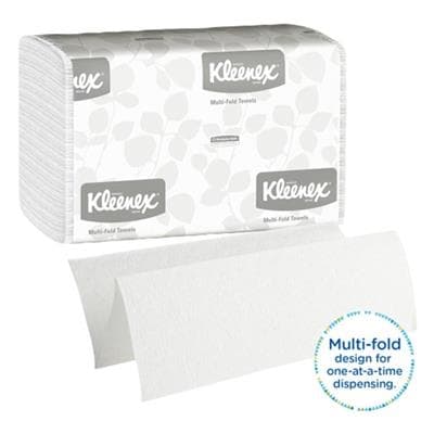 Kleenex Multifold Paper Towels, White, 9.2" x 9.4", 1-Ply, 2400/Case, 01890 thumbnail 4