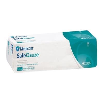 Medicom SafeGauze Premium Non-Woven Sponges with Diamond Aperture, 4" x 4", 4-Ply, Non-Sterile, 2000/Case, 4544 thumbnail 12