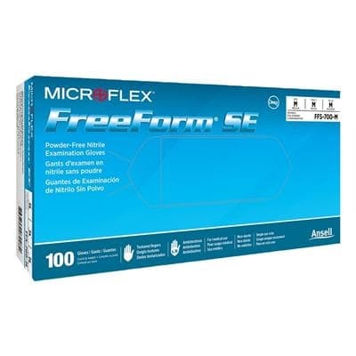 Microflex FreeForm SE Powder-Free Nitrile Exam Gloves, X-Small, Blue, 100/Box, FFS-700-XS thumbnail 8