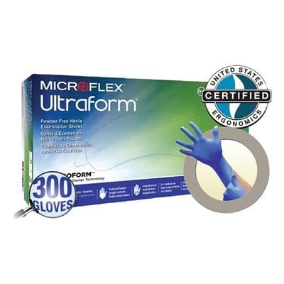 Microflex Ultraform Powder-Free Nitrile Exam Gloves, Cobalt Blue, X-Large, 250/Box, UF-524-XL thumbnail 9