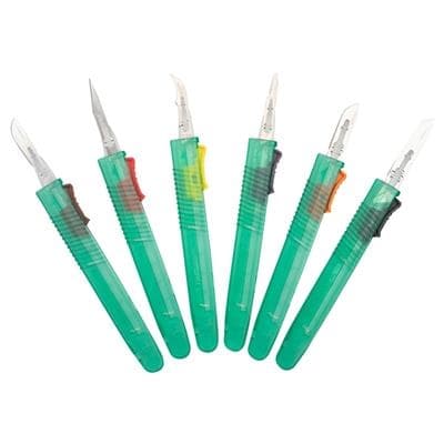 Myco Technocut Plus Disposable Safety Scalpel, #10 Stainless Steel Blade, Sterile, Retractable, 10/Bx, 6008TR-10 thumbnail 9