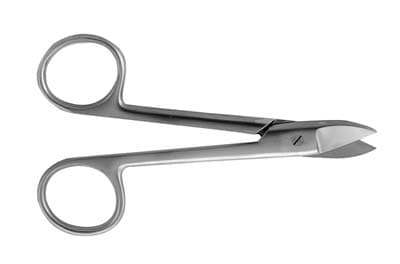 J&J Instruments Crown & Collar Scissors, 4.5" Straight, Serrated, Stainless Steel, 12-030 thumbnail 4