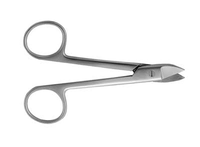J&J Instruments Crown & Collar Scissors, 4.5" Curved, Serrated, Stainless Steel, 12-040 thumbnail 5