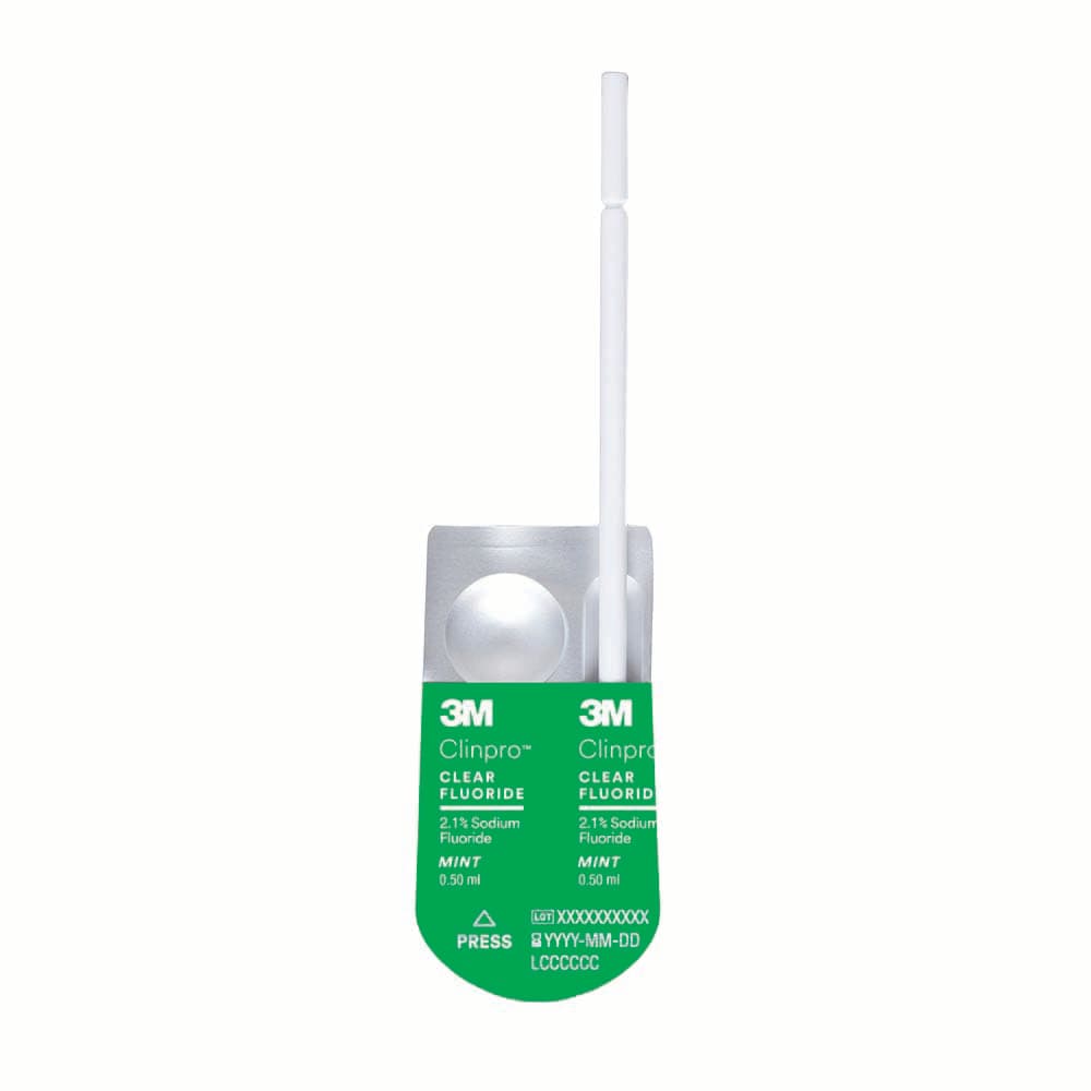 Solventum (3M) Clinpro Clear Fluoride Treatment, 2.1% Sodium Fluoride, Mint Flavor, 0.5 mL Unit Dose, 50/Pk, 7200M thumbnail 11
