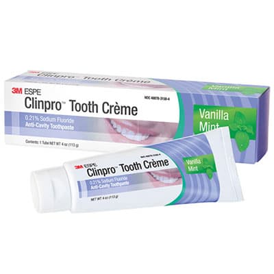 3M Clinpro Tooth Creme 0.21% Sodium Fluoride Anti-Cavity Toothpaste, Vanilla Mint, 4 oz Tube, 12117 thumbnail 10
