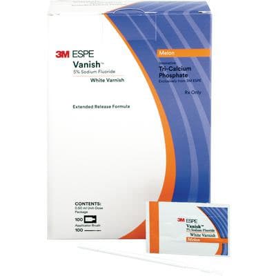 3M Vanish 5% Sodium Fluoride White Varnish with TCP, Melon Flavor, 0.5 mL Unit Dose, 100/Box, 12150L thumbnail 15