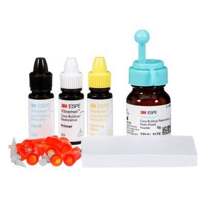 3M Vitremer Core Buildup/Restorative PEDO Trial Kit, 5g Powder, 2.5mL Liquid, 2mL Primer, 2mL Finishing Gloss, 3303MPP thumbnail 10