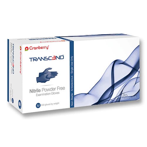 Cranberry Transcend Nitrile Powder-Free Exam Gloves, Small, Matte Blue, 300/Box, CR3366 thumbnail 23