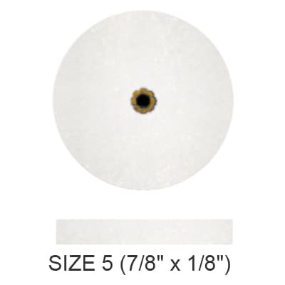 Dedeco Koolies White No Heat Grinding Wheels, Shape 5, Fine Aluminum Oxide, 7/8" x 1/8", 50/Box, 0835 thumbnail 10