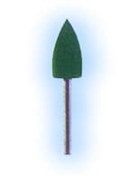 Dedeco Classic Midget Rubber Polisher, #15 Point, Green, Coarse, FG (Friction Grip) 1/16" Shank, 12/Pkg, 4582 thumbnail 12