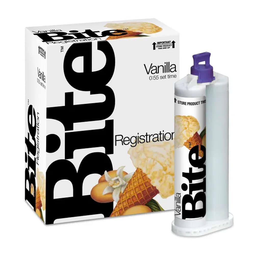Vanilla Bite VPS Bite Registration Material, Fast Set, Rigid, Vanilla Scent, 48 mL Cartridge Refill, 2/Pk, SPD1105 thumbnail 13