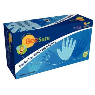 BeeSure Nitrile Powder-Free Exam Gloves, Light Blue, Extra Large, 100/Box, BE1119 thumbnail 13