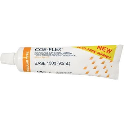 Coe-Flex Lead-Free Polysulfide Impression Material, Base Only, Regular Body, Regular Set, 90 ml Tube, 131202 thumbnail 9