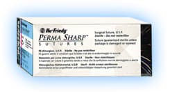 Hu-Friedy Perma Sharp Silk Black Braided Non-Absorbable Suture, 4-0, 18", C-6 Reverse Cutting 3/8 Circle Needle, 12/Box, PSN683S thumbnail 14