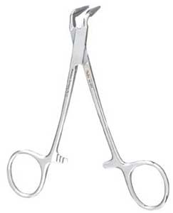 Miltex Silver Point Holding Forceps, Peet 45-Degree Angle, Grooved Jaws, Locking, 4-3/4 in, 66-660 thumbnail 3
