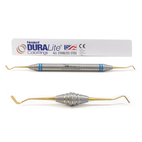 Nordent Composite Placement Instrument, Double-Ended, #3T Paddle/Condenser, Titanium Nitride Coated, DuraLite Round Handle, REPFI3T thumbnail 8