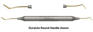 Nordent #38 Titanium-Nitride Coated Double-End Paddle Composite Placement Instrument, DuraLite Round Handle, REPFI38T thumbnail 3