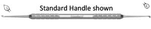 Nordent #2 Double-End Medium Cleoid-Discoid Carver, 2.4 mm Blade Width, DuraLite Round Handle, CACD2 thumbnail 3