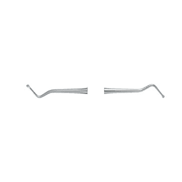 Nordent #1 Spoon Excavator, Double End, 1.2 mm, Size #17, DuraLite ColorRings Handle thumbnail 4