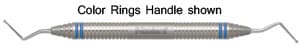 Nordent Excavator DE X-Long Shank Spoon #12L, DuraLite ColorRings Handle, Stainless Steel, Double End thumbnail 4