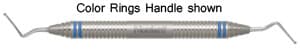 Nordent #32L Spoon Shaped Long Shank Double End Endodontic Excavator, 1.6mm, DuraLite ColorRings Handle, Stainless Steel thumbnail 3