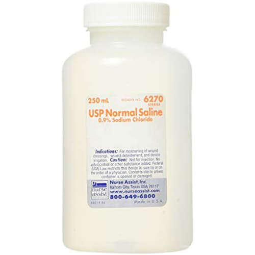 Nurse Assist Sterile 0.9% Sodium Chloride Irrigation Saline, 250mL Screw Top Bottle thumbnail 7