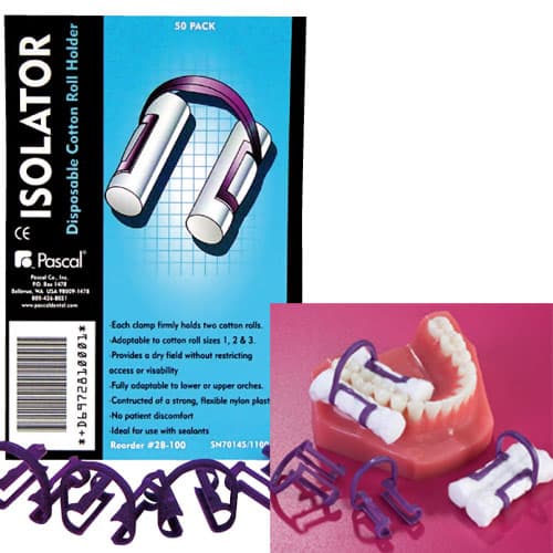 Isolators Disposable Cotton Roll Holder, Purple, Adaptable to Sizes 1, 2 & 3, 50/Pk, 28-100 thumbnail 12