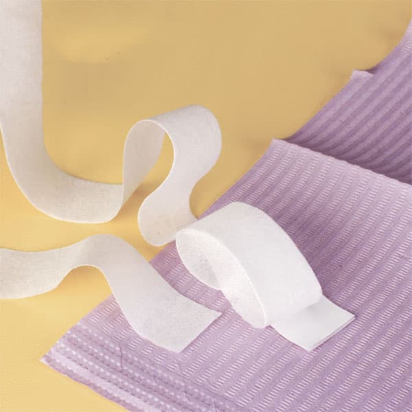Plasdent Biband Disposable Bib Bands, White, Stretchable, Self-Adhesive, 17" Long, 250/Box, BIB-BND thumbnail 9
