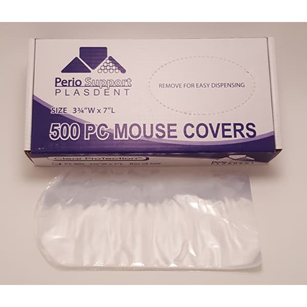 Plasdent Disposable PC Mouse Protective Covers, Clear Plastic, 3.75" x 7", 500/Pk, PS405 thumbnail 15