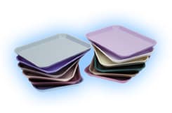 Plasdent Flat Tray, Size F (Mini), White, Plastic, 9-5/8" x 6-5/8" x 7/8", 300FMWH thumbnail 2