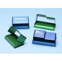 Two Striper 17-Hole Bur Block, 9 FG / 8 RA, Green Anodized Aluminum, Autoclavable Swivel Lid, 9051024 thumbnail 5