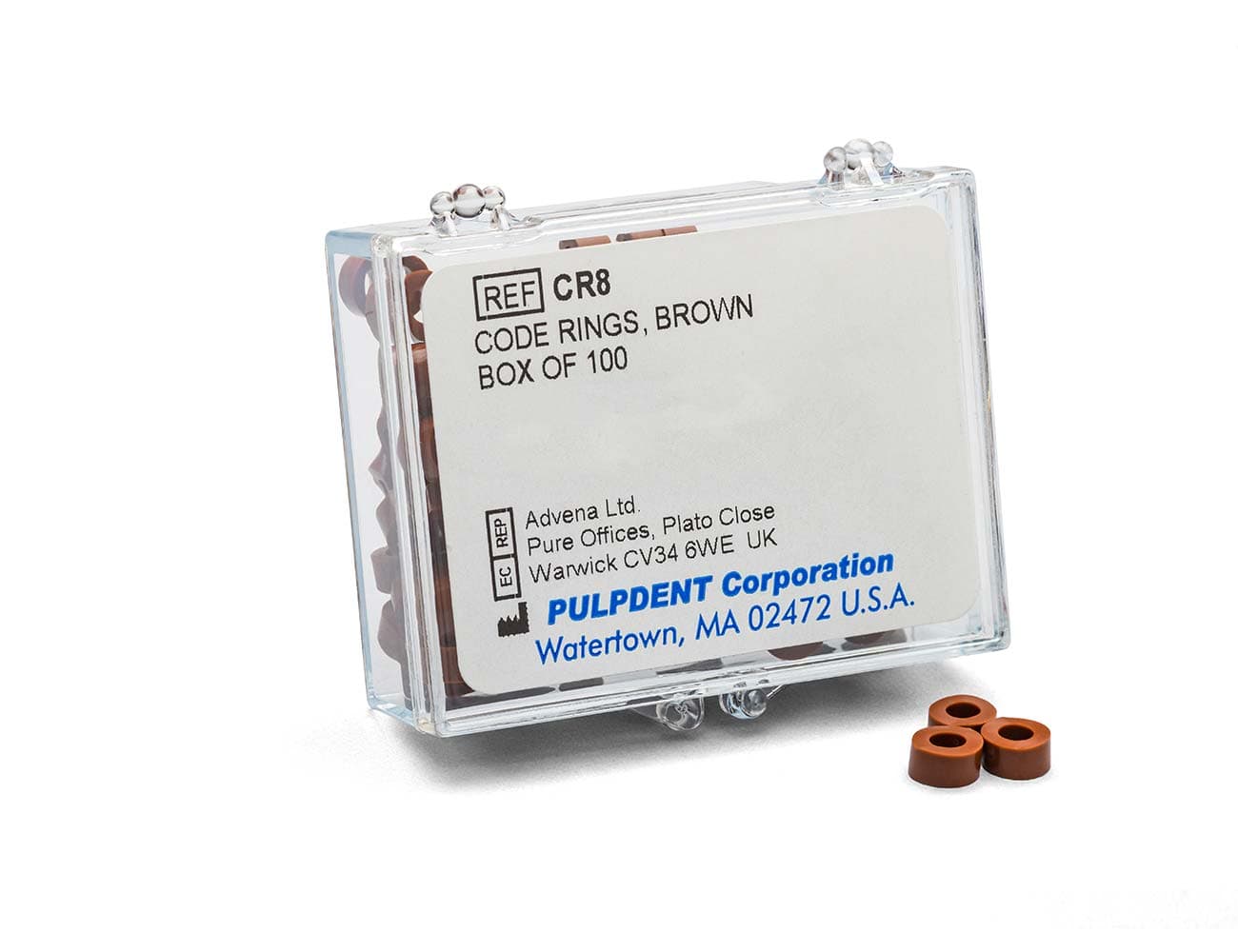 Pulpdent Silicone Code Rings, Standard, 1/8" ID x 1/8" W, Brown, 100/Pk, CR8 thumbnail 8
