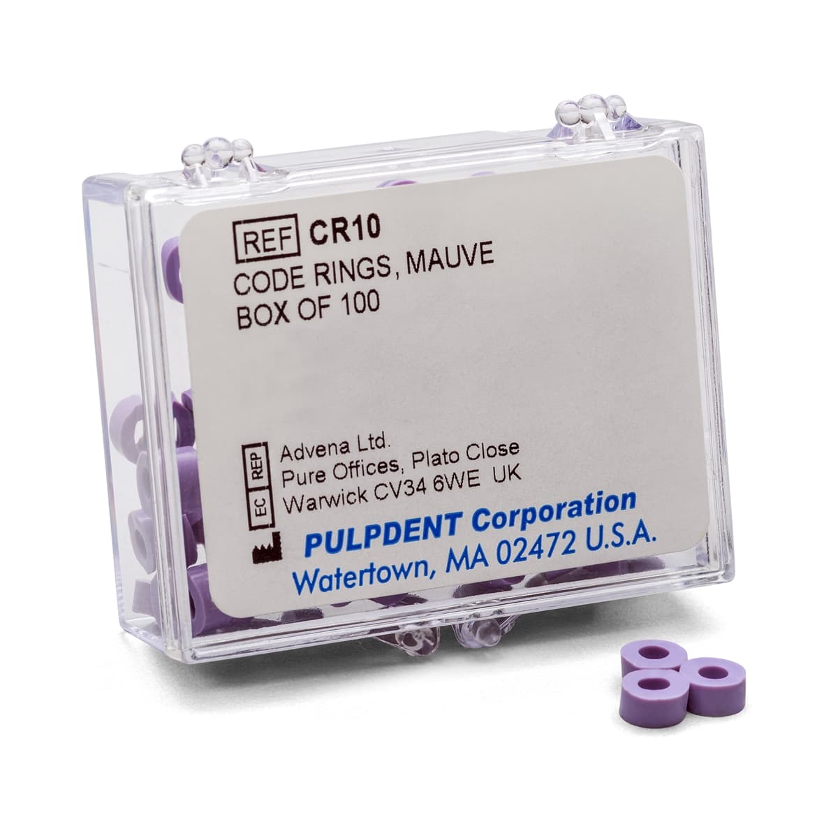 Pulpdent Code Rings, Standard, Silicone, Mauve, 1/8" ID x 1/8" Wide, 100/Pk, CR10 thumbnail 9