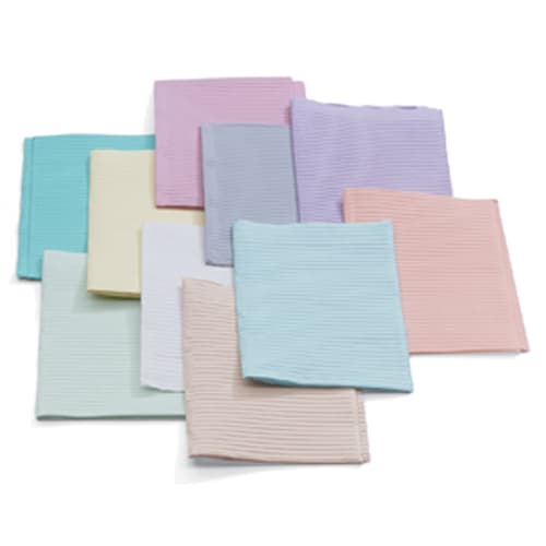 Quala Econoback Lavender Patient Bibs, 2-Ply Paper/1-Ply Poly, 13" x 19", 500/Case thumbnail 2