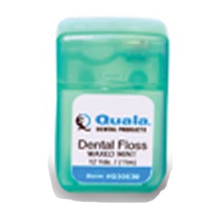 Quala Nylon Dental Floss, Waxed Mint, Shred-Resistant, Patient-Size 12 yd Dispenser, 72/Box, Q30630 thumbnail 7