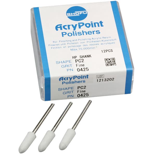 Shofu Acrypoint PC2 Fine HP Mounted Acrylic Polisher, Light Gray, 12/Pack, 0425 thumbnail 6